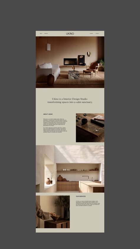 Still shot of landing page concept for a interior design studio. Interior Landing Page, Minimal Landing Page Design, Interior Design Landing Page, Landing Interior Design, Minimal Landing Page, Korean Interior Design, Creative Landing Page, Design Minimal, Landing Page Design