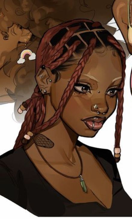 How To Draw Braids, Cocoppa Wallpaper, Black Cartoon Characters, Pretty Drawings, Black Anime Characters, Black Love Art, Black Art Pictures, Afro Art, Cute Art Styles