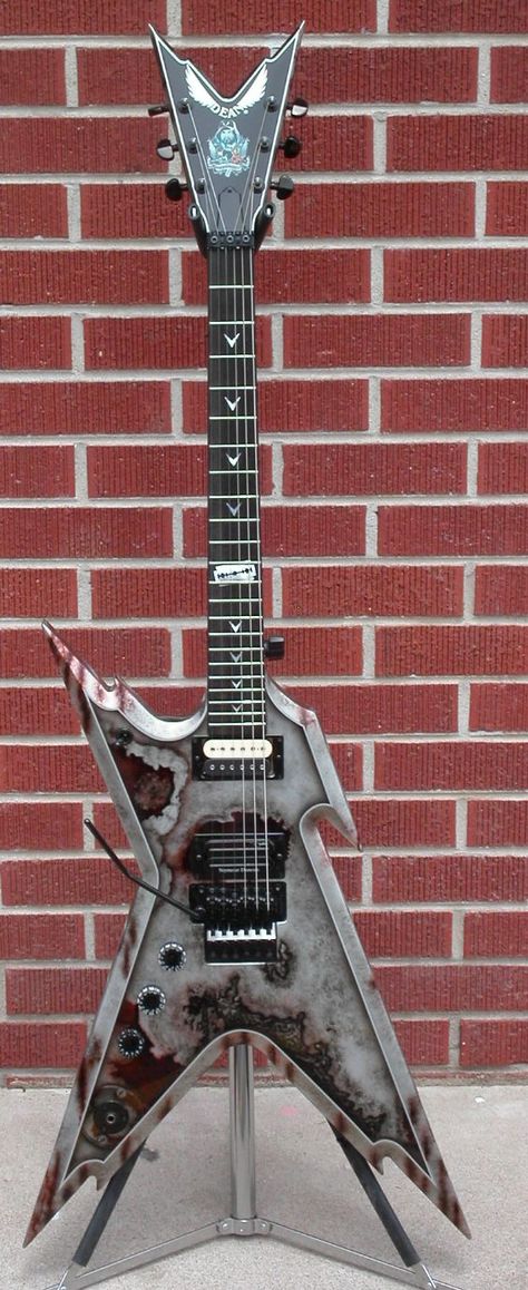 One day I'll learn guitar properly, and I'll have an awesome guitar Guitar Shapes, Lefty Guitars, Sick Guitars, Dean Guitars, Lead Guitar, Metal Guitar, Dimebag Darrell, Diy Guitar, Playing The Guitar