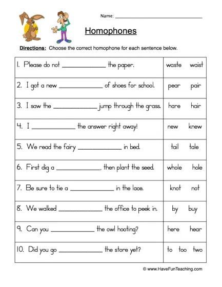 Choosing Homophones Worksheet by Teach Simple Simple Sentences Worksheet, Homophones Worksheets, Homophones Words, Spelling Homework, Esl Grammar, English Grammar For Kids, Holiday Homework, Grammar For Kids, Have Fun Teaching