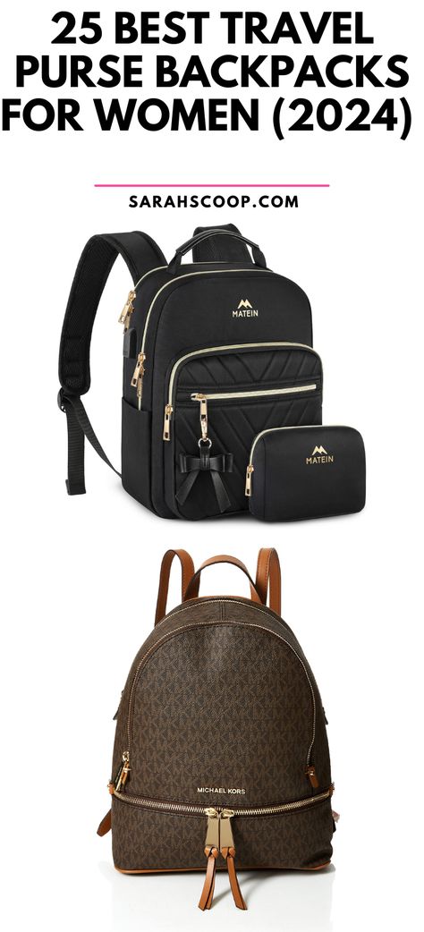 Discover the Top 25 Must-Have Travel Purse Backpacks for Women - Indulge in Style and Convenience on Your Adventures in 2024! 🎒 Best Travel Backpack, Here's The Scoop, Luxury Backpack, Women Backpack Travel, Backpacks For Women, Best Purses, Backpack For Women, Purse Backpack, Travel Italy