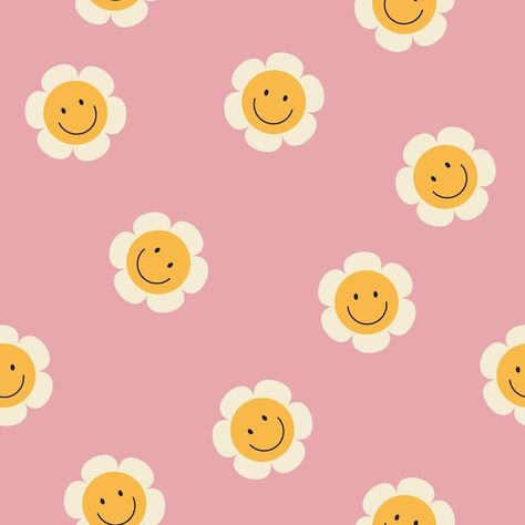 Groovy Flowers, Retro Wallpaper Iphone, Vintage Daisy, Retro Daisy, Daisy Painting, Daisy Flowers, Retro Wallpaper, Paint Markers, Floral Background