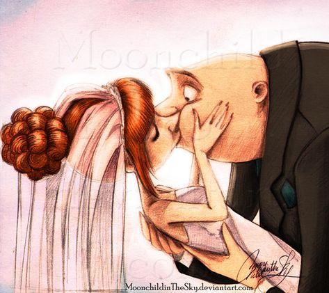 You may kiss the Grum by MoonchildinTheSky on DeviantArt Despicable Me Fanart, Gru And Lucy, Sergio Pablos, Disney Princess Pictures, Character Design Animation, Couple Cartoon, Despicable Me, Disney Fan Art, Disney And Dreamworks