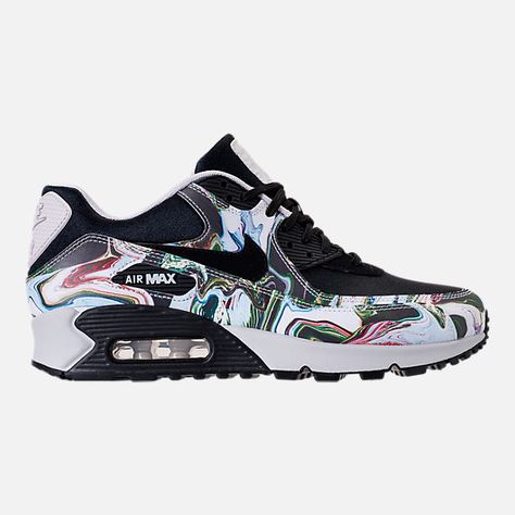 Right view of Women's Nike Air Max 90 Marble Running Shoes in Black/Black/Vast Grey Black North Face Backpack, Nike Air Max 90 Black And White, Nike Air Max 90s Black, Black Nike Air Max For Streetwear, Airmax 90s, 2020 Shoes, Nike Air Max Black Breathable Synthetic Shoes, Black Nike Air Max Breathable Synthetic, Custom Vans Shoes