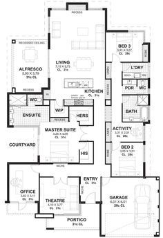 3 Bedroom Single Storey House Plans, House Plans With Pool, 1200 Sq Ft House Plans, U Shaped House Plans, 1200 Sq Ft House, U Shaped Houses, Two Storey House Plans, Single Storey House Plans, Luxury Floor Plans