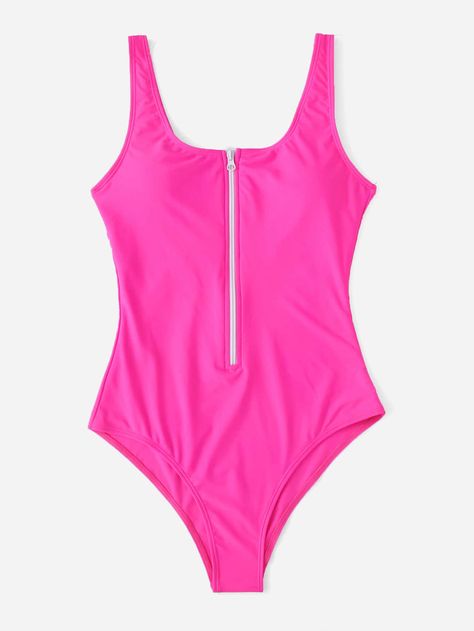 Hot Pink Swimwear, Hot Pink One Piece, Preppy Things, Pink Swimwear, Pink One Piece, Swimsuits Hot, Coconut Girl, Swimmers, Beachwear For Women