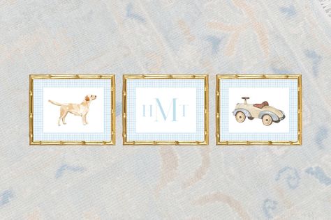 Watercolor Nursery Art Print / Nursery Art / Boy Art Print / Car Theme Nursery / Dog Theme Nursery / Baby Shower Gift / Gingham / Labrador - Etsy Nursery Dog Theme, Car Theme Nursery, Watercolor Nursery Art, Watercolour Nursery Art, Placemats Kids, Car Theme, Watercolor Nursery, Theme Nursery, Nursery Art Boy