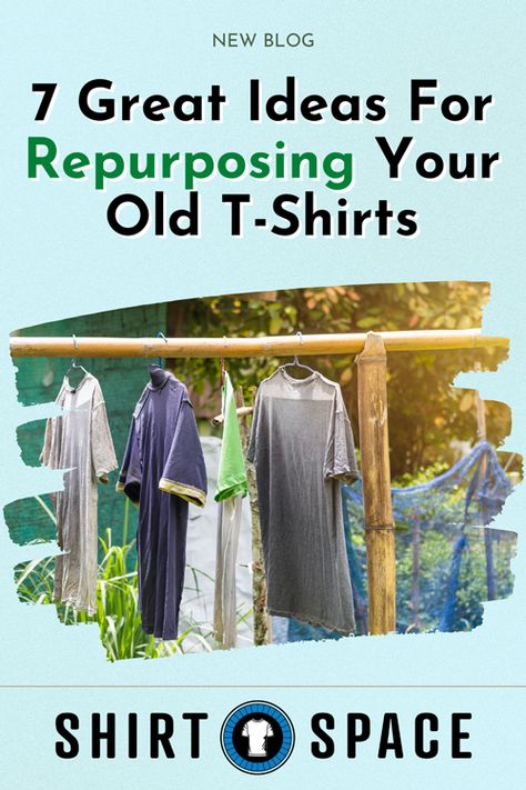 7 Great Ideas For Repurposing Your Old T-Shirts | ShirtSpace Repurposing Old T Shirts, Repurpose Old Tshirts Shirt Ideas, Repurpose Tshirt Ideas, Old Tshirts Repurpose, T Shirt Recycle Ideas, Old T Shirt Crafts, Old Tshirt Ideas, Old Tee Shirts, Simple Tote