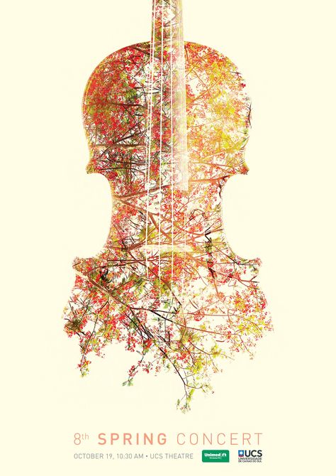 Unimed Nordeste: 8th Spring Concert, 1 | Ads of the World™ Spring Poster, Music Poster Design, Print Advertisement, Music Design, Creative Posters, Advertising Agency, Professional Services, Double Exposure, Design Graphique