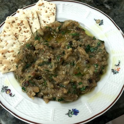 Eggplant Tapenade Tapenade Recipe, Eggplant Dip, Meat Salad, Sandwich Spread, Salad Sandwich, Garden Recipes, Tapenade, A Fan, Eggplant