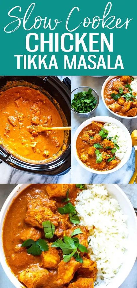 Slow Cooker Tikka Masala, Slow Cooker Chicken Tikka Masala, Tandoori Masala, Chicken Tikka Masala, Masala Recipe, Chicken Tikka, Tikka Masala, Easy Slow Cooker, Indian Cooking