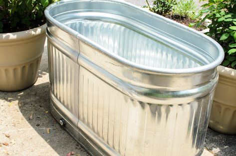 Making a Stock Tank Fish Pond Stock Tank Fish Pond, Water Trough Ponds, Outdoor Fish Tank, Galvanized Stock Tank, Container Pond, Diy Stock Tank, Small Water Gardens, Virtual Garage Sale, Fish Pond Gardens