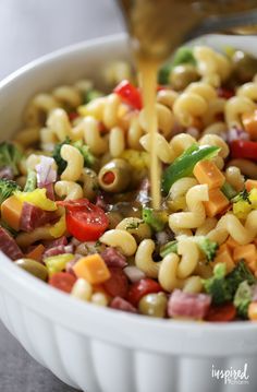 Good Pasta, Pasta Salad Ingredients, Best Macaroni Salad, Inspired By Charm, Easy Pasta Salad Recipe, Best Pasta Salad, Cold Pasta, Pasta Salad Recipe, Cold Salad