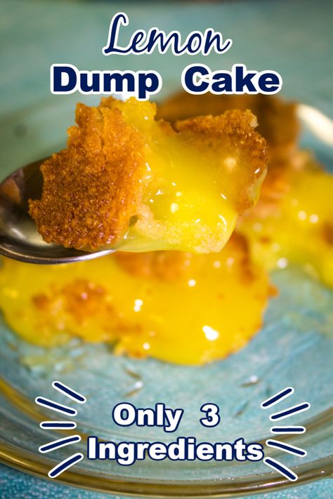 Lemon Dump Cake Recipes, Dump Desserts, Lemon Dump Cake, Lemon Dump Cake Recipe, Lemon Dessert Recipes Easy, Dump Cake Recipes Chocolate, Lemon Desserts Easy, Field Meals, Easy Dump Cake Recipe