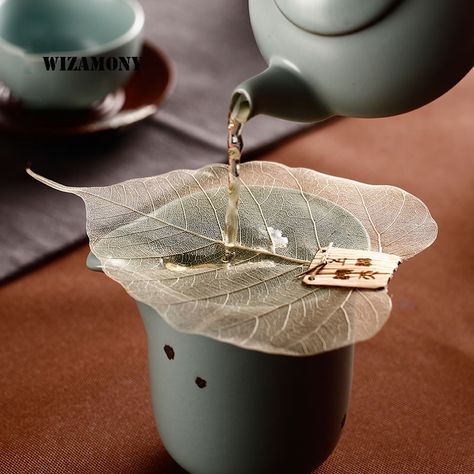 Natural Filter, طقم شاي, Chinese Tea Set, Bodhi Leaf, Tea Filter, Tea Packaging, Oolong Tea, Tea Strainer, Chinese Tea