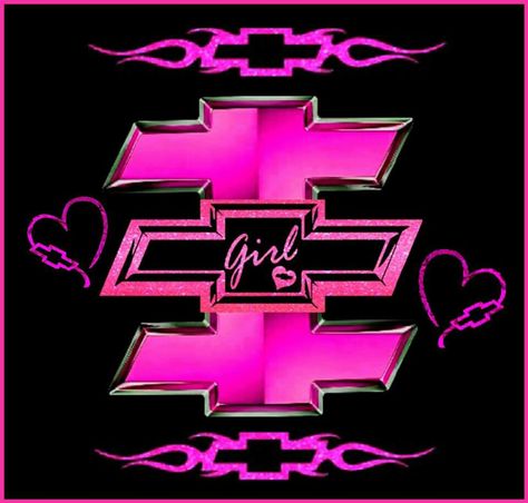 Chevy girl Chevy Quotes, Pink Chevy Trucks, Chevy Stickers, Chevy Emblem, Emblems Logo, Pink Truck Accessories, Pink Chevy, Chevy Accessories, Chevrolet Bowtie