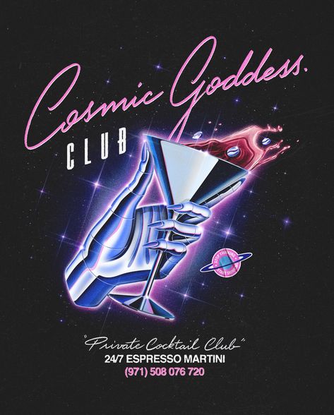 Cosmic Goddess, 80s Poster, Heels Elegant, Illustration Typography, Footwear Fashion, Club Poster, Lady Shoes, Airbrush Art, Futuristic Art