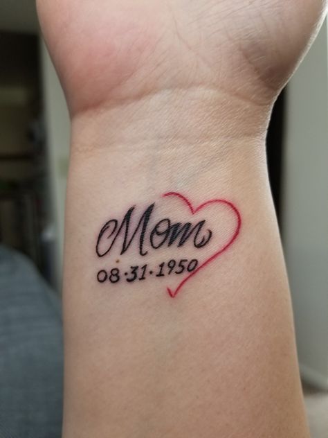 Memory Of Mother Tattoo, In Loving Memory Of Mom Tattoos, Tattoo Ideas For Late Mom, Quotes For Mom Tattoo, Small In Loving Memory Tattoos, Tattoo In Memory Of Friend, Memorial Name Tattoo Ideas, In Loving Memory Mom Tattoos, Memorial Tattoo Ideas Mom