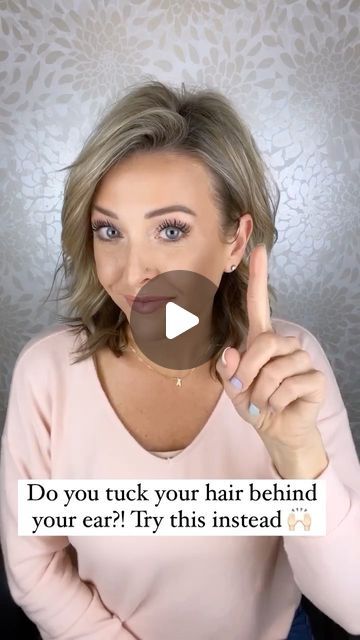 F A S H I O N on Instagram: "Hairstyle Trick ✨😻 @ashleyericksonbeauty" Bangs To The Side Hairstyle, How To Keep Your Hair Out Of Your Face, How To Keep Hair Tucked Behind Ear, Cruise Hairstyles Short Hair, Hair Behind Ear Hack, Protruding Ears Hairstyle, Short Hair Hacks Hairstyles, Medium Hairstyles For Women Over 50, How To Style Fine Hair