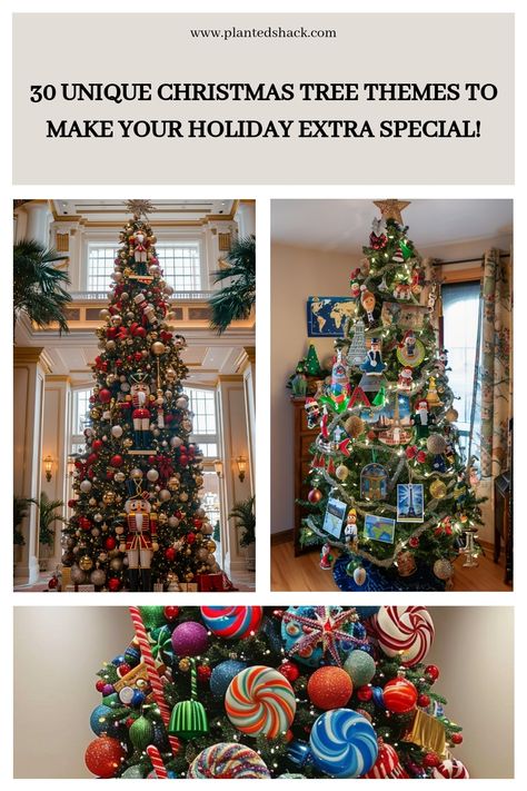 Find the perfect Christmas tree theme to showcase your style with these 30 creative ideas! From rustic farmhouse to elegant gold and whimsical winter wonderland, discover inspiring themes to make your tree a stunning holiday centerpiece. Perfect for adding a personalized touch to your festive decor! #ChristmasTree #HolidayDecor #TreeThemes Christmas Tree Themes Ideas, Dr Seuss Christmas Tree, Seuss Christmas Tree, Unique Christmas Tree Themes, Bathroom Wallpaper Trends, Unique Christmas Trees Themes, Dr Seuss Christmas, Christmas Tree Theme, The Perfect Christmas Tree