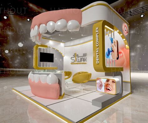 Booth Exhibition Design 3x3, Small Exhibition Booth Design, Creative Exhibition Stand Design, Antique Store Displays, 3ds Max Design, Mall Kiosk, Exhibition Stall Design, Event Booth, Dental Design