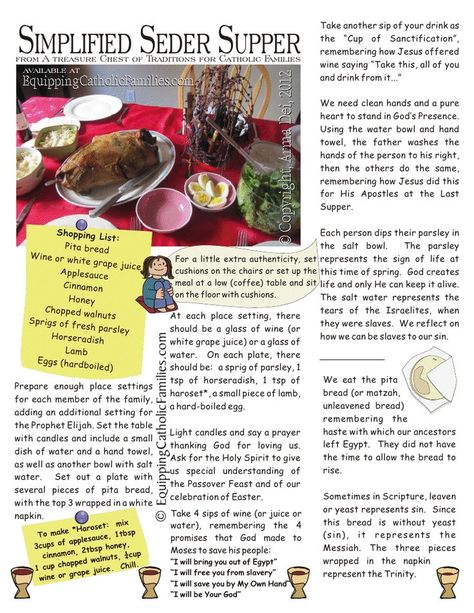 Meaningful Christ-Centered Easter Traditions and Activities Christian Seder meal download Passover Christian, Passover Traditions, Passover Dinner, Seder Meal, Christ Centered Easter, Maundy Thursday, Easter Week, Resurrection Day, Passover Seder