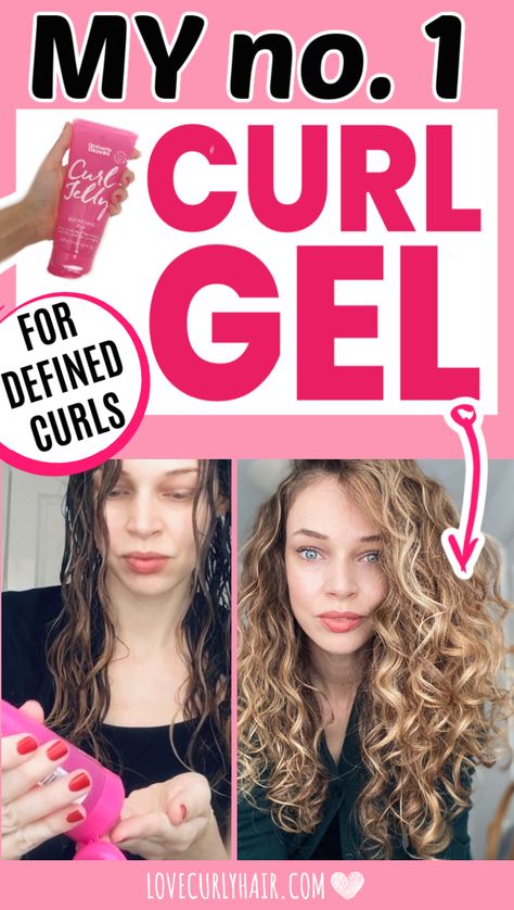 Curl Jelly Hair Products, Umberto Giannini Curl Jelly, Curl Casting, Curly Hairstyles With Gel, Hairstyles With Gel, Curly Hair Gel, Curl Jelly, Frizzy Hair Solution, Gel Curly Hair