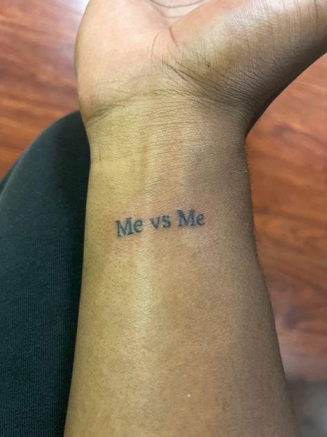 Losing My Mind Tattoo Ideas, Me Vs Me Tattoo, Aura Tattoos, Small Dope Tattoos, Me Vs Me, Gothic Tattoos, Me Tattoo, Hand Tattoos For Girls, Cute Hand Tattoos