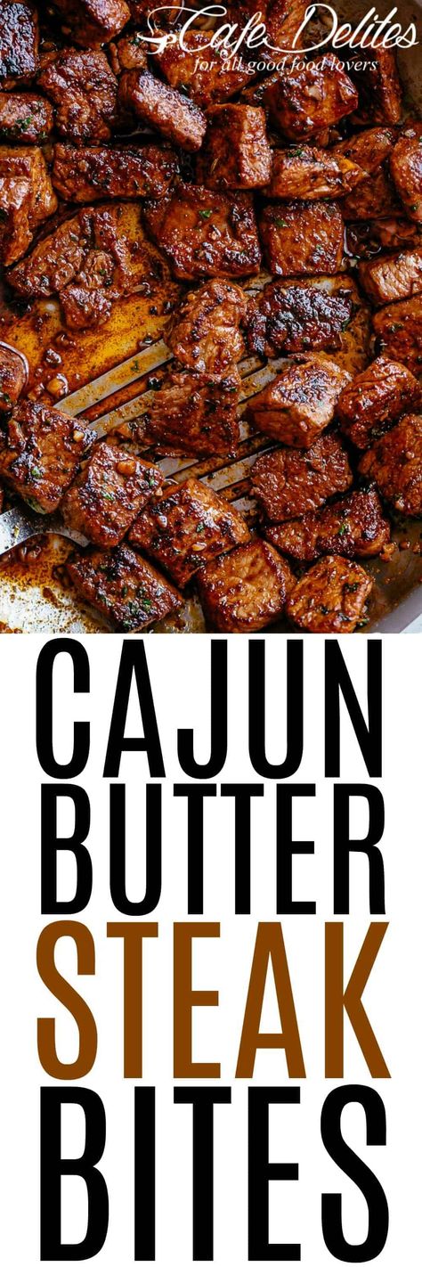 Sprouts Meals, Cajun Butter Steak, Fancy Recipes, Butter Steak Bites, Cajun Butter, Steak Bites Recipe, Steak Sandwiches, Meat Eater, Beef Dinners