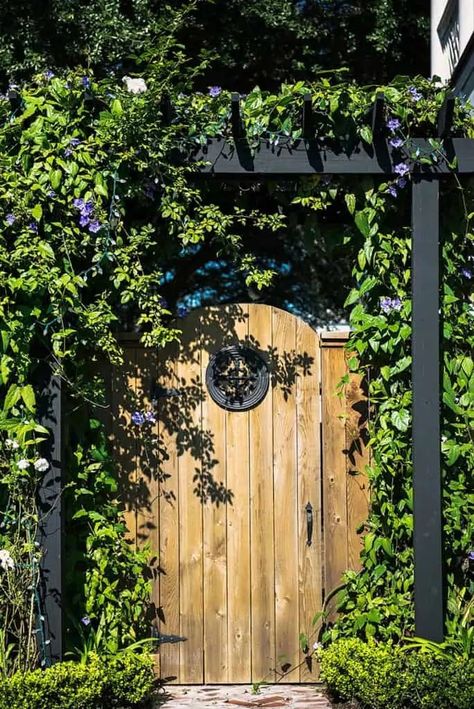 Backyard Gates, Garden Gates And Fencing, Garden Gate Design, Front Gate, Garden Arbor, Front Yard Fence, Garden Entrance, Diy Backyard Landscaping, Casa Exterior