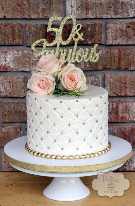 50th Birthday Cake For Mom, 50 Years Birthday Cake, 70th Cake, 50th Birthday Cake For Women, Birthday Cake For Women Elegant, 75 Birthday Cake, Art Birthday Cake, Quilted Cake, Golden Birthday Cakes