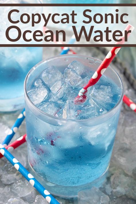 This easy-to-make Copycat Sonic Ocean Water is refreshingly delicious with plenty of tangy, coconut flavors perfect for summer sipping! Lemon-lime soda is mixed with coconut extract and blue food coloring to create this restaurant copycat recipe! #drink #beverage #copycatrecipe #mocktail #summerdrinks #summer Sonic Ocean Water, Love Bakes Good Cakes, Good Cakes, Kid Friendly Drinks, Coconut Extract, Restaurant Copycat, Lemon Lime Soda, Blue Food Coloring, Copycat Restaurant Recipes