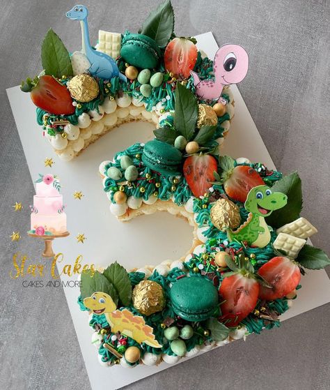 STAR CAKES ⭐️ AYBÜKE TUNC on Instagram: “•DINO•🦕🍃 - - --#cakedecorating #cake #lettercake #numbercake #initialcake #dripcake #heorshe #genderrevealcake #birthdaycake #valentineday…” Number Dinosaur Cake, Number 3 Dinosaur Cake, Dino Number Cake, Number Cake 4, Dinosaur Number Cake, Number Cake 3, Dinosaur Cakes For Boys, Dinosaur Cupcake Cake, Number 3 Cake