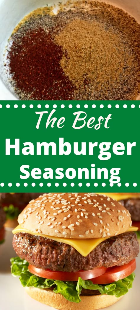 Make this great hamburger seasoning with very basic ingredients: paprika, garlic powder, onion powder, salt, brown sugar and cayenne pepper. Beef Recipes | Ground Beef | Food and Drinks | burger seasoning | burger seasoning recipe | homemade hamburger patties seasoning | hamburger recipes All Pins 85 22 Clover Meadows Beef s All Pins 85 22 Clover Meadows Beef Best Hamburger Seasoning, Burger Seasoning Recipe, Hamburger Seasoning Recipe, Ground Beef Burger Recipe, Burger Recipes Seasoning, Homemade Burger Patties, Best Hamburger Recipes, Making Burger Patties, Homemade Hamburger Patties