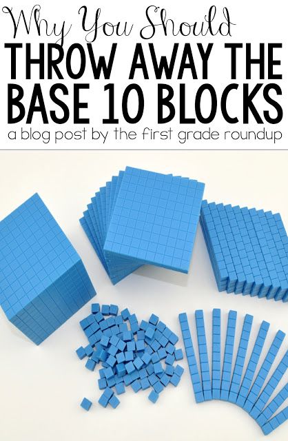 Throw Away the Base 10 Blocks | The day I trashed my base 10 blocks and my students were better off for it! Base Ten Block Storage, Teaching Tens And Ones, Base Ten Blocks Games, Base 10 Blocks Printable Free, Math Manipulatives Diy, Montessori Apparatus, Math Coaching, Teach Numbers, Math Story Problems