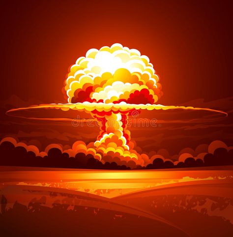 Nuclear explosion. In thick smoke. Vector illustration , #spon, #thick, #explosion, #Nuclear, #illustration, #Vector #ad Nuclear Explosion Art, Nuke Tattoo, Explosion Illustration, Nuclear Art, Explosion Drawing, Nuclear Explosion, Image Film, Graffiti Wall Art, Free Illustration