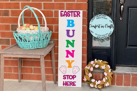 Welcome Sign Design, Easter Bunny Svg, Bunny Svg, Sign Svg, Digital Cut File, Printable Designs, Svg Cricut, Dxf Files, Sign Design