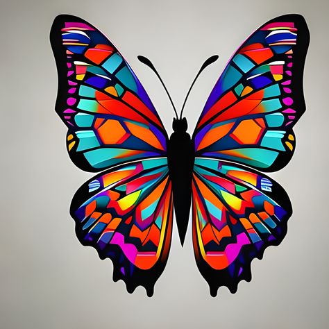 Butterfly Artwork Paintings, Vibrant Butterfly, Butterfly Artwork, Butterfly Art Painting, Photoshop Design Ideas, Beautiful Butterflies Art, Butterfly Printable, Butterfly Pictures, Canvas Painting Designs