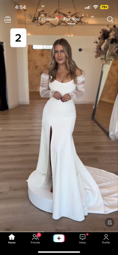 Simple Dress With Sleeves, Love Bridal Boutique, Long Sleeve Wedding Gowns, Long Sleeve Wedding Dress, Sarah Seven, Removable Sleeves, Classy Wedding Dress, Dress With Sleeves, Dream Wedding Ideas Dresses