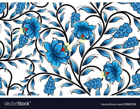 Batik Flora, Motif Vector, Modern Batik, Batik Motif, Floral Vector, Indonesian Batik, Motif Batik, Floral Drawing, Seamless Pattern Vector