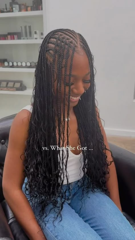 Cornrows In Front Boho Braids In Back, Boho Fulani Braids Black Women, Trible Braids Boho, Geometric Fulani Braids, Versatile Knotless Braids, Flip Over Boho Fulani Braids, Hairstyles That Last Long, Versital Fulani Braids, Trible Braids With Box Braids