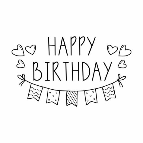 Happy Birthday Fonts Hand Drawn, Scripture Drawings, Trace Drawings, Happy Birthday Doodles, Snoopy Drawing, Happy Birthday Font, Happy Birthday Drawings, Birthday Doodle, Happy Birthday Cards Diy