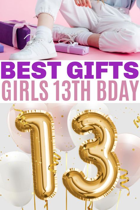 Check out the best gifts for 13th birthday for girls. Presents for every budget that will make your girls 13th birthday extra special. #13thbirthday #birthdaygiftideas #girlsbirthday via @sweeterbydesign 13 Birthday Surprise Ideas, 13 Bday Gift Ideas, 13 Days To 13 Birthday, Presents For 13th Birthday Girl, 13 Birthday Present Ideas, Birthday Gift For 13 Year Girl, 13th Birthday Present Ideas Girl, 13th Birthday Gift Basket Ideas, Birthday Gifts For 13 Girl