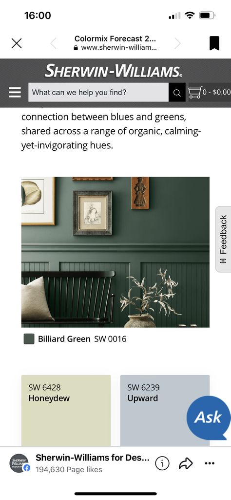 Green Sherwin Williams, Billiard Green, City Club, Color Pallets, Sherwin Williams, Billiards, Wall Colors, Color Inspiration, Paint Colors