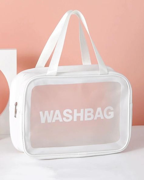 *Washbag For Unisex* Material:- pvc Size:-26x9x16 cm LxBxH One Main Compartment Zipper Closure Wrist Handle 2 ✅❌✅❌✅❌✅❌ *Price:-210 free Shipping* Skincare List, Toiletries Organization Travel, Dream Skincare, School Products, Waterproof Beach Bag, Cruise Essentials, Stylish Makeup, Makeup Storage Bag, Towel Organization