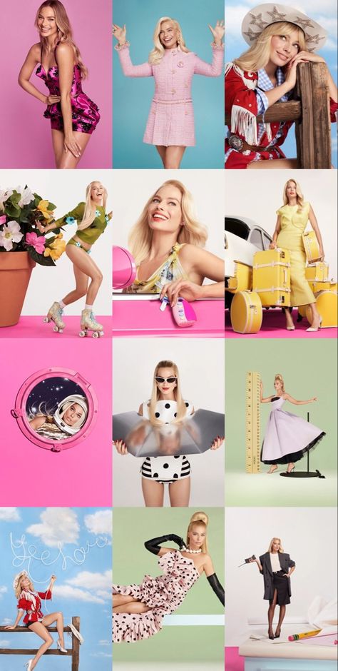 Barbie Best Outfits, Barbie Outfits 2023, Barbie Movie Looks, Barbie Movie 2023 Outfits, Blue Barbie Outfits, Barbie Movie Outfits Margot Robbie, Barbie Aesthetic Photoshoot, Modern Barbie Outfits, Barbie 2023 Outfits