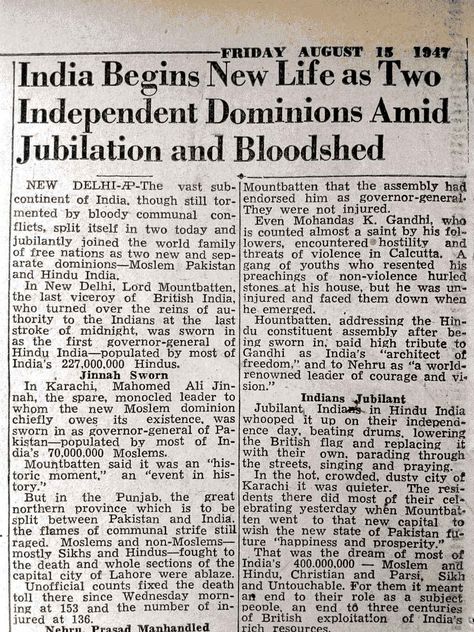 India Before Independence, Pol Science, India After Independence, Partition Of Bengal, 1947 India, Independence Day History, English Assignment, Independence Day Pictures, India History