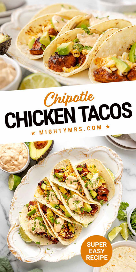 Chipotle Sauce Chicken Tacos Chicken Taco Sauce, Chipotle Chicken Tacos, Chicken Tacos Recipe, Chipotle Chicken Tacos Recipe, Homemade Chipotle, Chicken Taco Recipes, Chipotle Sauce, Chipotle Chicken, Tex Mex Recipes