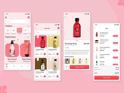 Beauty and Cosmetic Shop App Design | UI Design By MultiQoS Shop App Design, Application Ui Design, App Design Ui, Logo Online Shop, Ui Ux App, Mobile Application Design, Beauty App, Online Logo Design, Online Shop Design