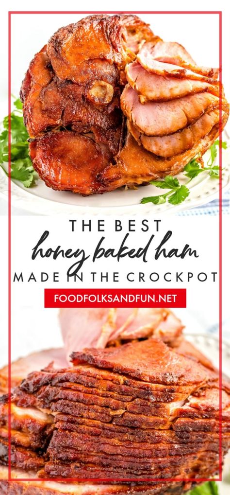 Slow Cooker Honey Baked Ham, Easy Ham Recipes, Sweet Ham, Baked Ham Recipe, Slow Cooker Ham Recipes, Honey Baked Ham Recipe, Ham Recipes Baked, Honey Glazed Ham, Easter Ham